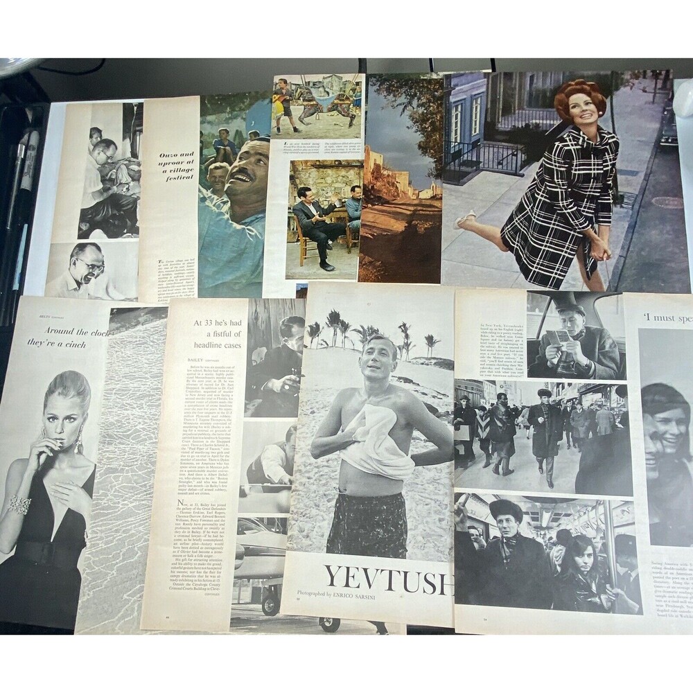 Ephemera 21+ Cut Out Pages pictures articles from Life Magazine February 17 1967